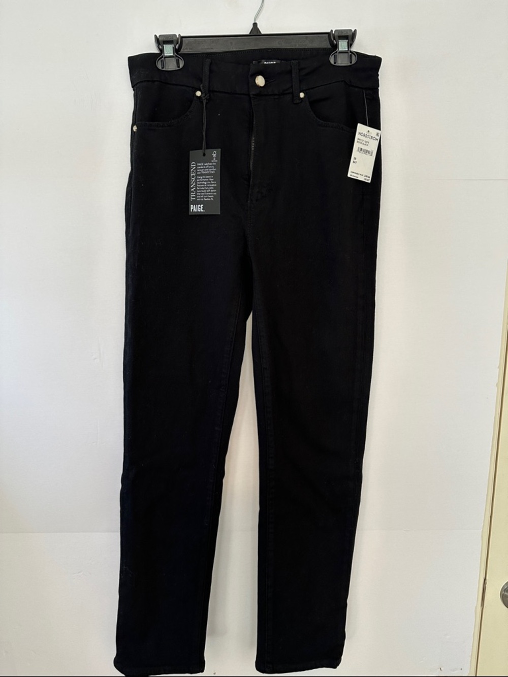 PAIGE Jet Black Skinny High-Rise Jeans